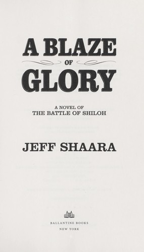 A blaze of glory : a novel of the Battle of Shiloh 