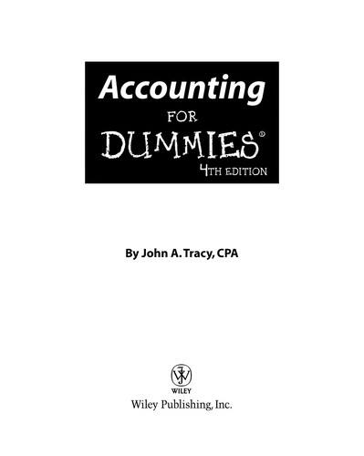 Accounting for dummies 