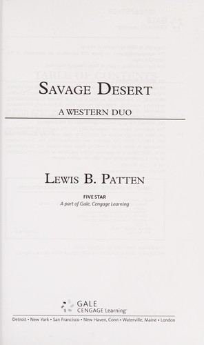 Savage desert : a western duo 