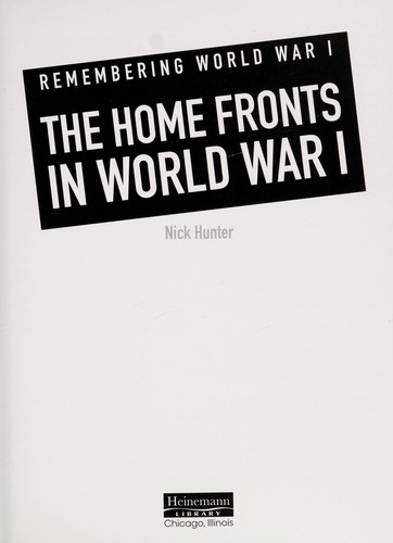 The home fronts in World War I 