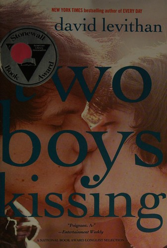 Two boys kissing 