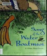 Song of the water boatman : & other pond poems  Cover Image