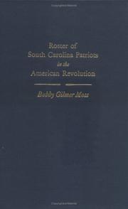 Roster of South Carolina patriots in the American Revolution  Cover Image