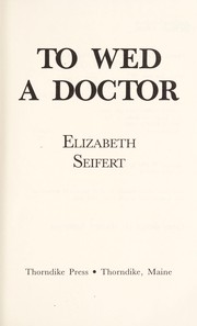To wed a doctor Cover Image