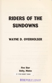 Riders of the sundowns : a western story  Cover Image