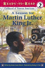 A lesson for Martin Luther King, Jr.  Cover Image