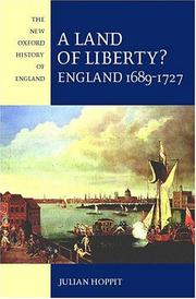 A land of liberty? : England, 1689-1727  Cover Image