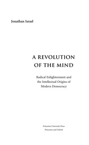 A revolution of the mind : Radical Enlightenment and the intellectual origins of modern democracy  Cover Image