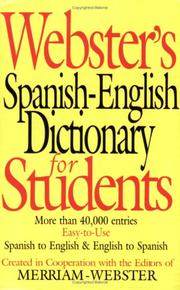 Webster's Spanish-English dictionary for students. Cover Image