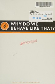 Why do we behave like that?  Cover Image