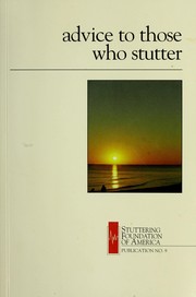 Advice to those who stutter. Cover Image